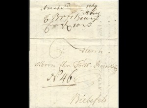 NL 1769, früher Brief v. Amsterdam nach Bielefeld, Preussen. #275