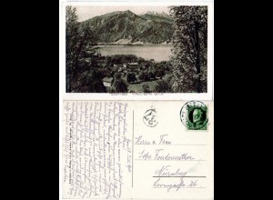 Tegernsee, Aussicht v. Hirschberg, 1918 v. Rottach Egern gebr. sw-AK
