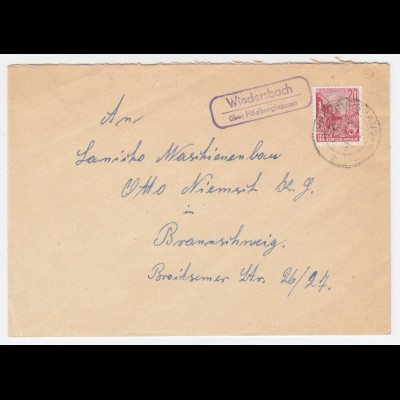 DDR, Wiedersbach über Hildburghausen, Landpost Stpl. auf Brief m. 20 Pf. #1994