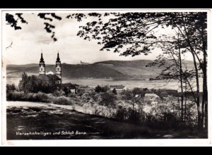 Vierzehnheiligen u. Schloss Banz, 1932 m. Landpost Stpl. Lichtenfels gebr. sw-AK
