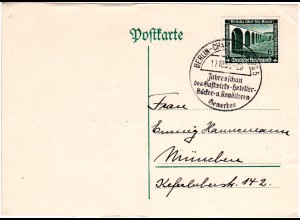 DR 1936, Gewerbe Schau Sonder Stpl. Berlin Charlottenburg auf Karte m. 6 Pf.