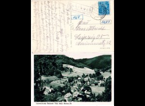 DDR 1956, Landpost Stpl. ROHRBACH über Sitzendorf Schwarzatal auf sw-AK