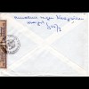 BRD 1959, Brief m. zur Ermittlung des Absenders geöffnet Etikett d. OPD HAMBURG