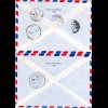 Schweiz 1956/57, 2 Luftpost Briefe v. Lugano n. Portugiesisch Indien, 1mal Reko