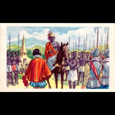 Belgien Congo, Portugal Cavaleiros kämfen auf der Seite des Königs v. Kongo