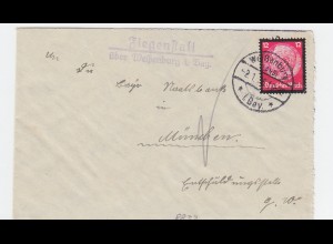 DR 1935, Fiegenstall über Weissenburg, Brief m. Landpost St.II Stpl. #2769