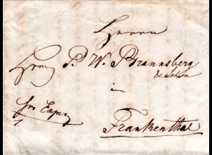 Bayern 1863, Vermerk "fro Express" auf Orts Brief v. Frankenthal