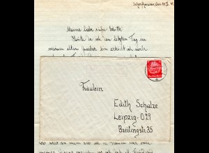 DR 1940, Landpost Stpl. Scherfhausen über Grevenbroich auf Brief m. 12 Pf. 