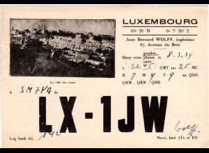 Luxembourg, La ville des roses, 1934 gebr. Radio-Funk Karte 