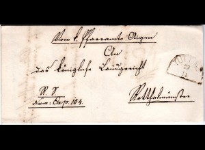 Bayern 1868, HKS TUTTING auf Brief v. Aigen n. Rotthalmünster.