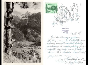 Österreich, Oetz, Ansicht v. oben, 1948 gebr. sw-AK 