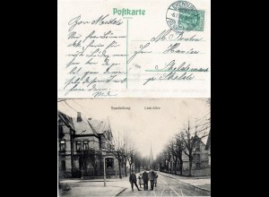 Sonderburg, Lück-Allee m. Personen, 1909 v. Ekensund gebr. sw-AK
