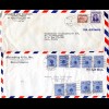 Philippinen 1950/53, 4 Luftpost Briefe nach Norwegen inkl MeF 9x50 C. Lions Club