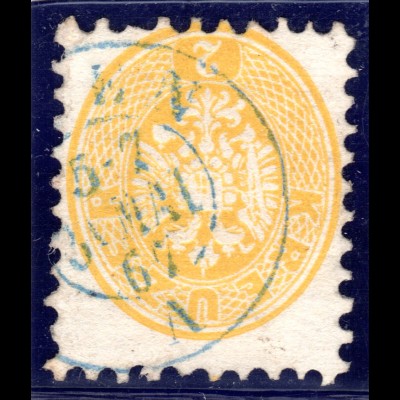Österreich 2 Kr. m. blauem Stpl. WIEN A von 1867