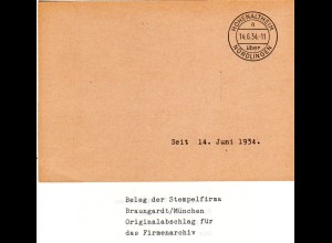 HOHENALTHEIM über NÖRDLINGEN Stempelprobe vom Archiv der Stempelfirma Braungardt