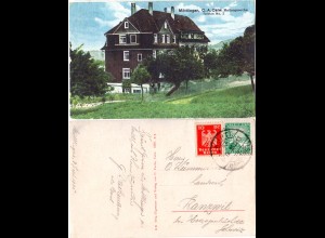 Möttingen O.A. Calw, Rettungsarche, 1925 m. Württemberg Bahnpost gebr. Farb-AK