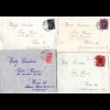 Österreich 1922/24, 13 Briefe m. Inhalt u. versch. Frankatuern v. St. Pölten