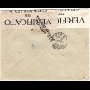 Griechenland 1917, 2x25 L. auf Einschreiben Zensur Brief v. Kerkyra i.d. Schweiz