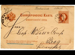 Österreich 1897, 15 Kr. auf Einschreiben Brief v. CHOTEBOR