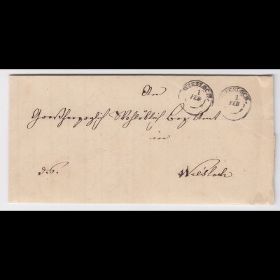 Baden, K2 Wiesloch auf Orts Brief. #1863