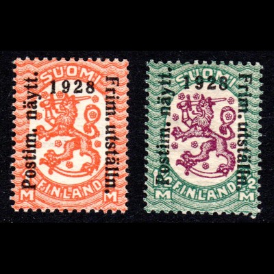 Finnland 138/39**, beide Werte Briefmarkenausstellung postfrisch