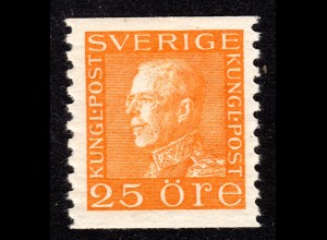 Schweden 186 II WA I**, postfrische 25 öre Gustav V. weisses Papier
