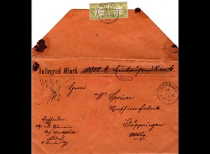 Bayern 1907, Paar 30 Pf. rs. auf Wert Brief v. EICHENDORF