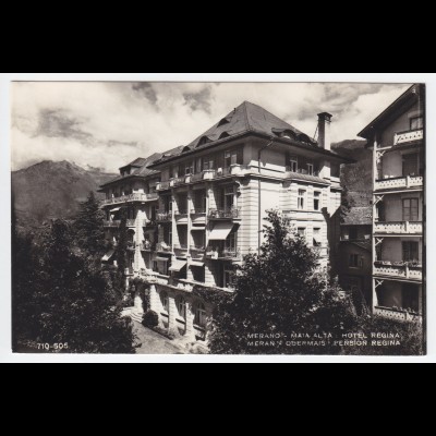 Italien, Südtirol, Merano Obermais, Hotel Regina, ungebr. sw-AK. #2091