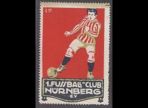 1. Fussball - Club Nürnberg E.V., alte Vignette. #1042