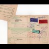 BRD 1972, Luftpost Eilboten Paketkarte v. Stuttgart m. Schweden Porto-Formular