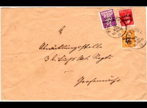 Bayern 1920,10+20 Pf. Freistaat in Mischfr. m. DR 10 Pf. auf Brief v. PRESSATH