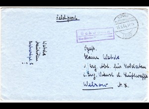 DR 1944, Landpost Stpl. SCHWERIN über Königs Wusterhausen auf FP-Brief
