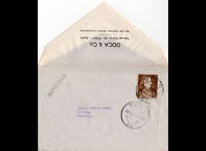 Spanien 1953, 5 C. auf Drucksachen Umschlag v. VIGO n. Norwegen
