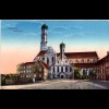 Bayern 1916, FP-Farb-AK Reserve-Lazarett Augsburg Schule vor dem Roten Tor