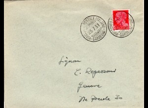 Italien 1931, Schiffspost Stpl. PIROSCAFI P.I. SARDEGNA auf Brief m. 20 C.