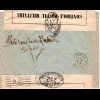 Schweiz 1916, RL Grenzrayon Zensur Brief m. 10 C v. Genf n. Frankreich u. retour