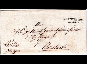 Bayern 1854, HKS FREYUNG i.W. auf Brief v. Wolfstein ans Forstamt Schlichtenberg