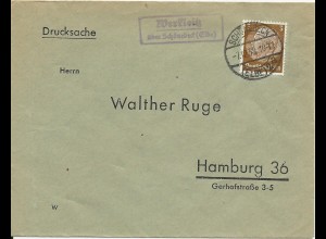 DR 1938, Landpost Stpl. Werkleitz über Schönebeck auf Brief m. 3 Pfg. #2811