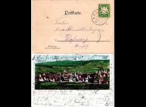 Bayern 1903, Reservestempel SPALT R auf Gruss aus Farb-AK 