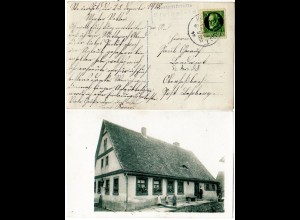 Bayern 1915, Posthilfstelle STEINSFELD Taxe Hartersfeld auf sw-AK (Helbig 250).