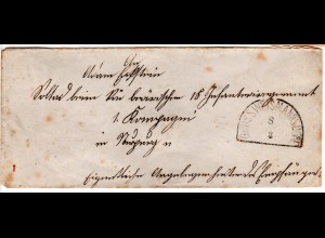 Bayern ca. 1880, HKS GROSSWEISMANNSDORF auf Militär Brief n. Neuburg