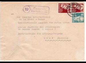 1946, Landpost Stpl. 19 NEUENHOFE über Haldensleben auf KGF Brief i.d. Schweiz