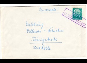 BRD, Landpoststpl. 21b DELLE über Ennepetal als Entwerter auf Brief m. 7 Pf.
