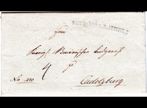 Bayern 1815, L1 NEUSTADT A.D. AISCH R.3 auf Porto Brief n. Cadolzburg