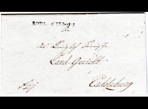 Bayern 1818, L1 ROTH m. Datum auf Franko Brief v. Belmbrach n. Cadolzburg. 
