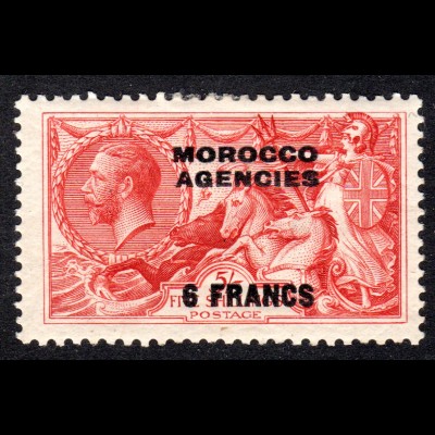 Marokko, Britisch Morocco Agencies Nr. 219, ungebr. 6 Fr./5 S.