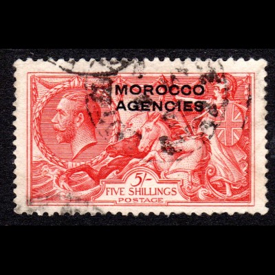 Marokko, Britisch Morocco Agencies Nr. 61, gest. 5 Sh. (Kat. 150 €)