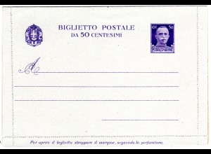 Italien K 30, ungebr. 50 C. Kartenbrief