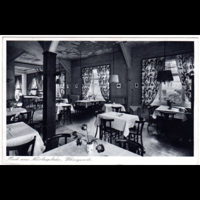 Wernigerode, Restaurant am Nicolaiplatz, 1936 gebr. sw-Foto-AK