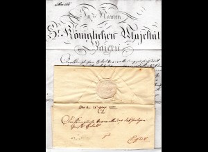 Bayern 1807, Schreibschrift-L1 NEUBURG auf Brief n. Eichstädt